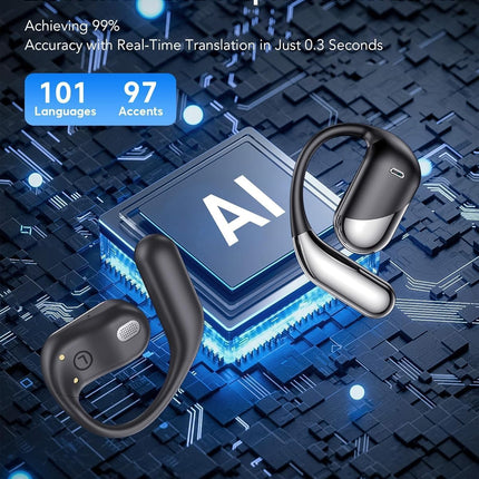 AI Translation Earbuds, 198+ Languages Real-Time Translator, 60H Playtime Audifonos Traductores Inglés Español, 3-in-1 Translating Headphones for Travel, Business & Learning