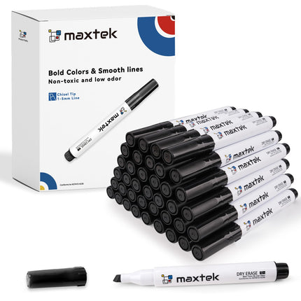 Dry Erase Markers with Magnetic Eraser, Chisel Tip, 4 Count