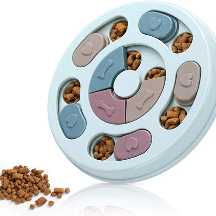 DR CATCH Dog Puzzle,Dogs Food Toys for IQ Training & Mental Enrichment,Dog Treat Puzzle(Blue)