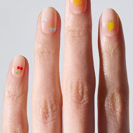 ohora Semi Cured Gel Nail Strips (N Fruit Party) - Works with Any Lamps, Salon-Quality, Long Lasting, Easy to Apply & Remove