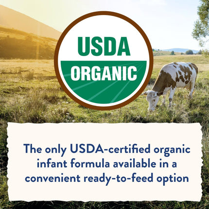 Similac Organic Infant Formula, Easy to Digest, USDA-Certified Organic, Ready to Feed, 2-fl-oz Bottle, Pack of 48