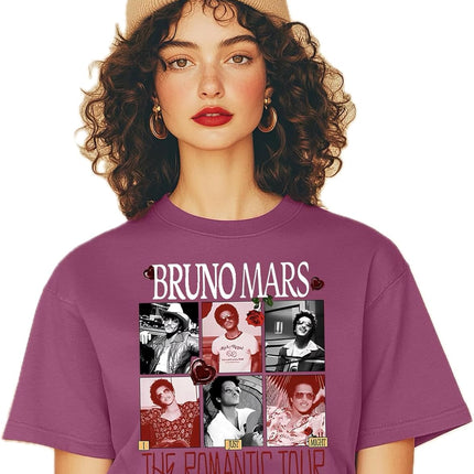 Handmade Bruno The Romantic Tour T-Shirt, Concert Merch Best Friend Matching tee Shirt 2026 Multicolor Unisex