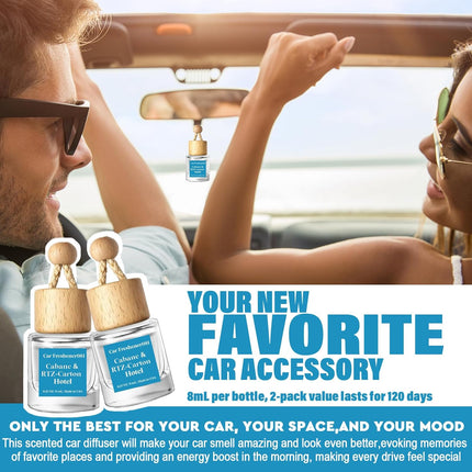 HoogaLife Car Air Freshener Diffuser 4 Pack Hanging Car Freshener for Women - 24.K Magic & W. Hotel ＆ Cabane & Rltz. CarIton Hotel ＆ Droam 0n & Westln Hotels ＆ M.y Way & The 0ne Hotel Fragrance Oil