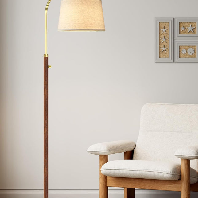 Dimmable 65-Inch Metal Arc Floor Lamp with LED Bulb