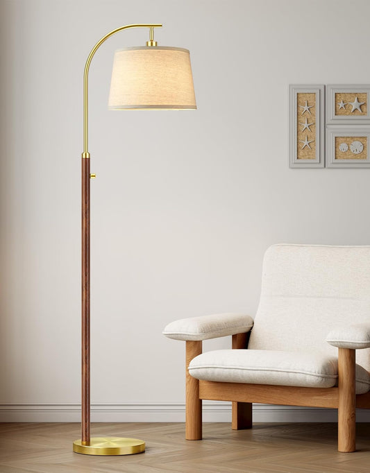 Dimmable 65-Inch Metal Arc Floor Lamp with LED Bulb
