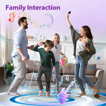 AICase Kpop Merch Karaoke Machine for Adults,Bluetooth Mini Speaker with 2 Wireless Microphones,for Kpop Demon Hunters Cosplay 2026 Birthday Gifts Toys for Ages Family Music Party Hitster Games