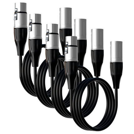 15FT XLR Microphone Cable, XLR Male to Female Balanced Mic Cord, 2 Pack
