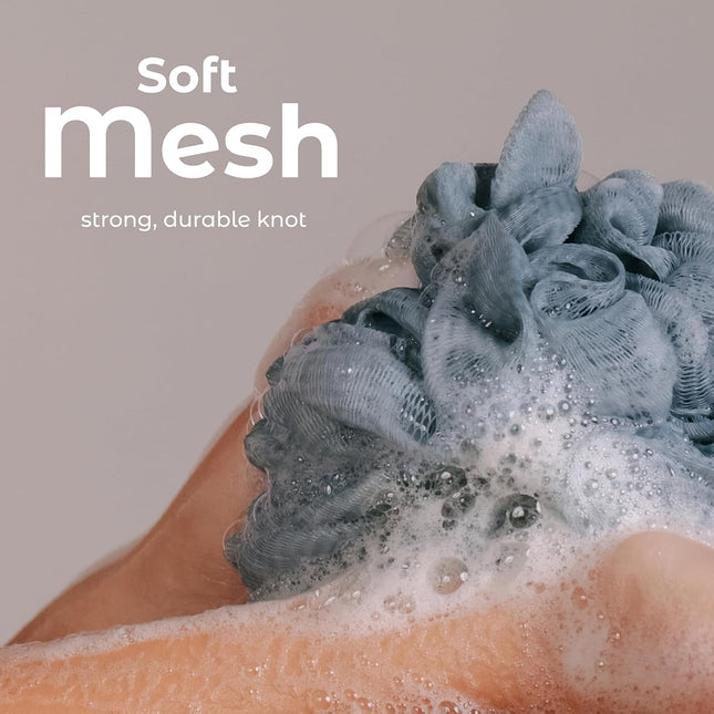 Bath Shower Loofah Sponge Pouf Body Scrubber Exfoliator Body
