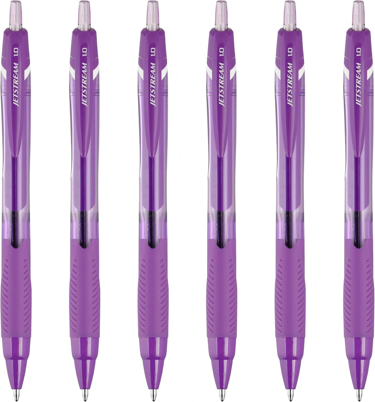 Ballpoint Pen, Medium Point (1.0mm), Violet Ink, 6 Pens
