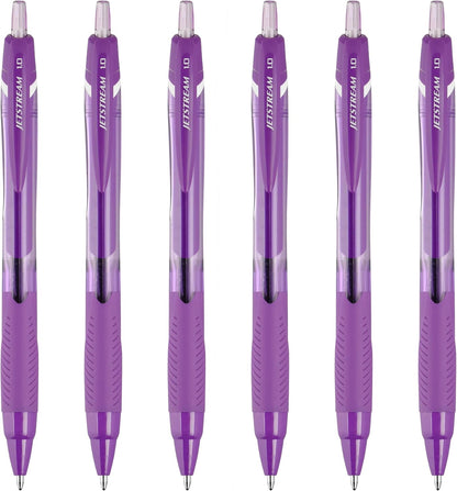 Ballpoint Pen, Medium Point (1.0mm), Violet Ink, 6 Pens