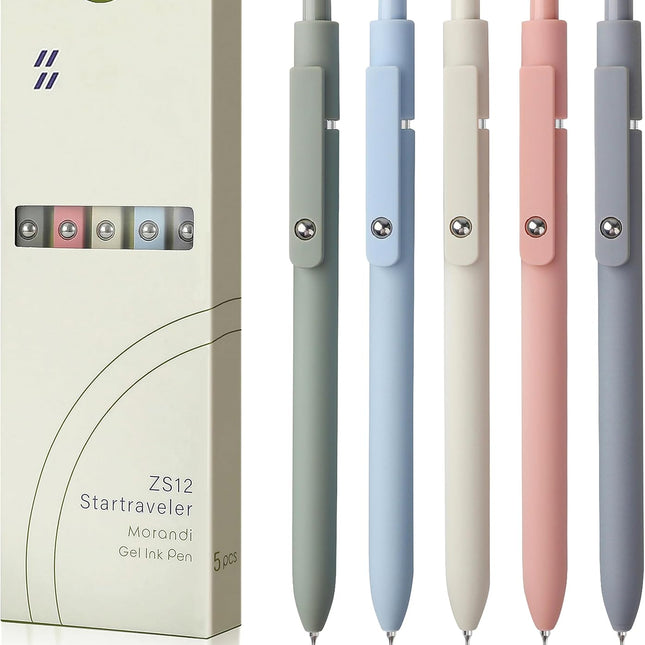 5pcs Gel Pens Quick Dry Ink Pens Fine Point Premium Retractable
