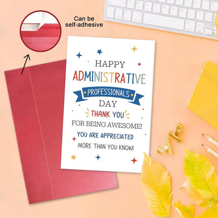 Happy Administrative Professionals Day Card for Assistants Office Staff, Secretaries Day Appreciation Gift Idea, Thank You Card for Administrative Assistants