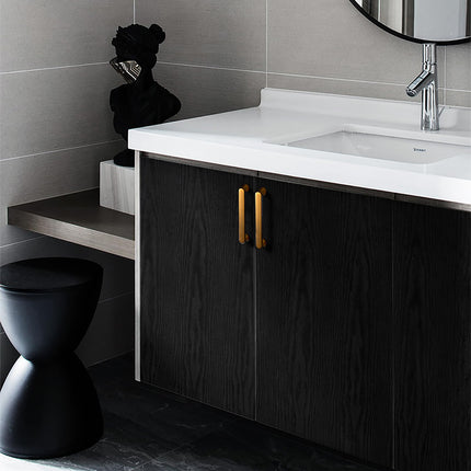 Black Wood Grain Wallpaper Contact Paper for Cabinets 118’’17.7’’
