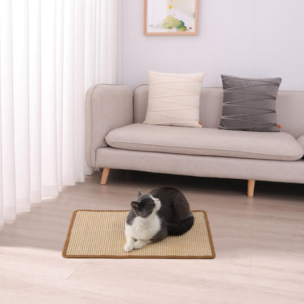 Cat Scratcher Mat, 23.6 X 15.7 Inch Natural Sisal Cat Scratch Mat