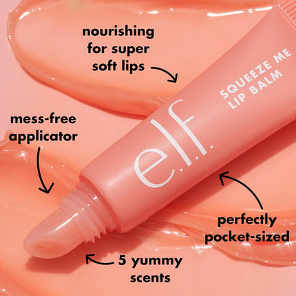 e.l.f. Squeeze Me Lip Balm, Moisturizing Lip Balm for A Sheer Tint of Color, Infused with Hyaluronic Acid, Vegan & Cruelty-Free