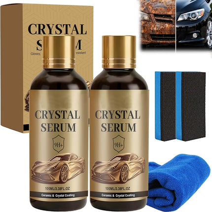 100ml PTZ Cristal Serum – Advanced Graphene Ceramic Coating for Cars | 9H Graphene, Ultimate Quick Effect Car Coating Spray for Shine & Protection, Nano Coat Restore for Paint, Glass & Wheel (2PCS)