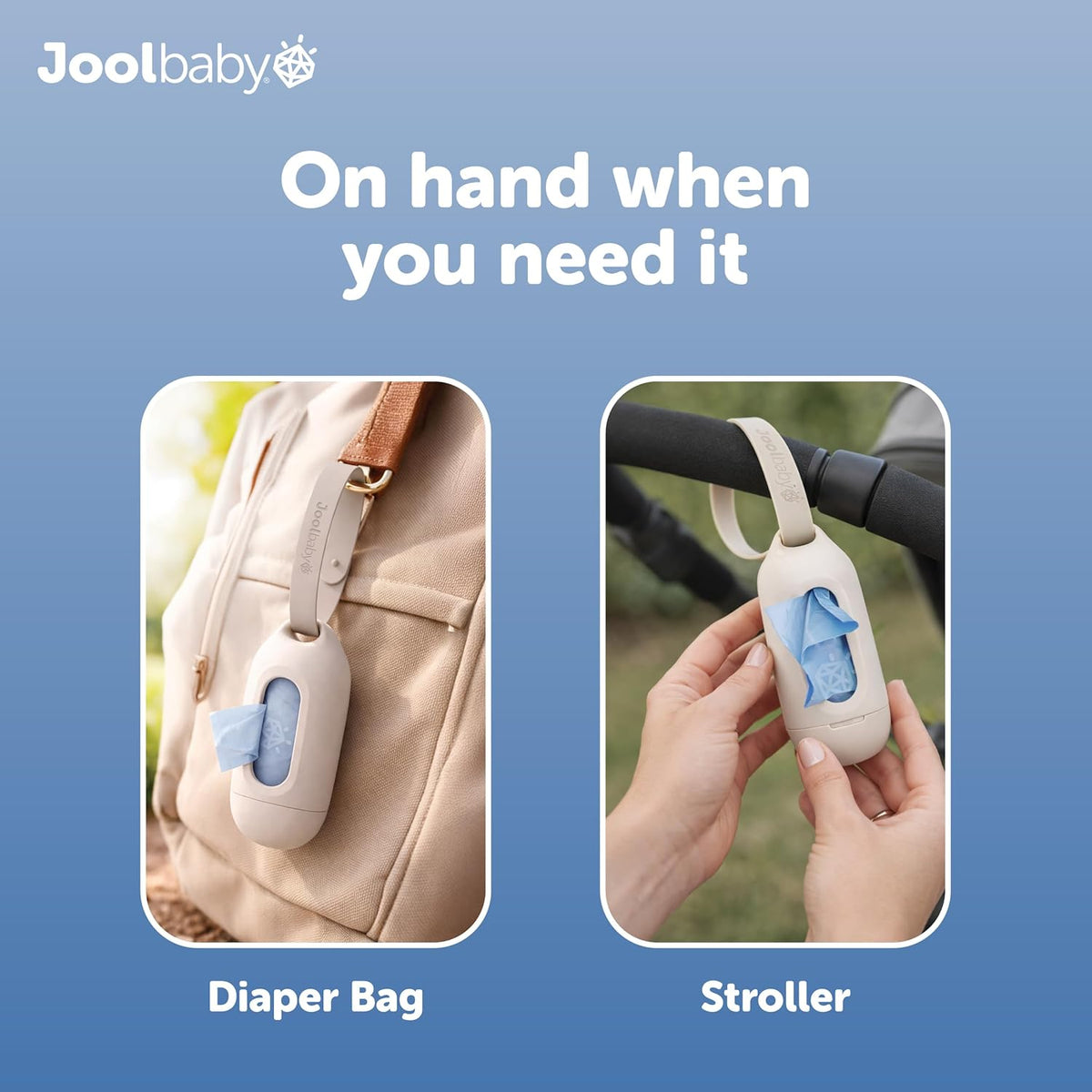 Disposable Diaper Bag Dispenser in Oatmeal with 3 Lavender-Scented Refill Rolls - photo 4