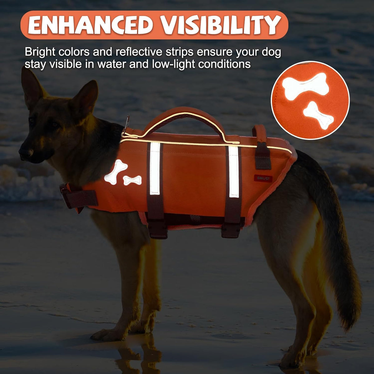 Dog Life Jacket, Dogs Life Vests for Swimming - photo 4