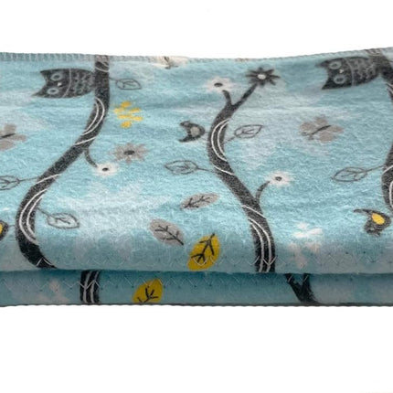 Infant Burping Cloth, Burp Cloths for Baby Boy or Girl, Soft and Absorbent - Cotton Reusable Spit Up Rags, XLarge, 1 Count (Owls)