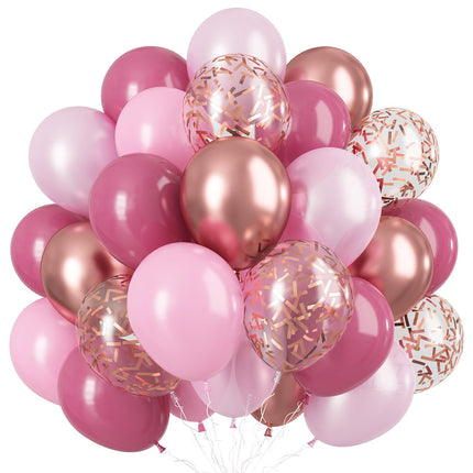Retro Blush Pink Balloons 60 Packs 12 Inch Latex Balloons