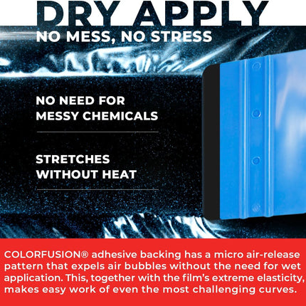 ColorFusion PPF by VViViD, Gloss Cosmic Blue Dry Apply PPF Vinyl Car Wrap Roll 1ft x 5ft