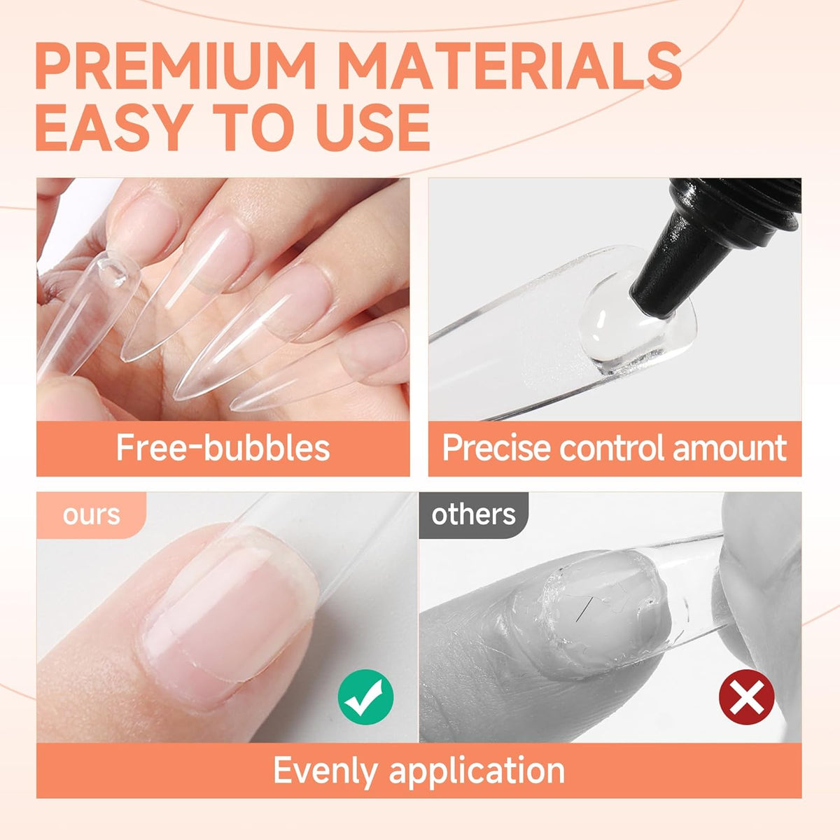 Solid Nail Glue Gel 15ml Lamp Curing Needed Solid Soak Off U V/LED Lamp Required Super Strong Glue for - photo 5