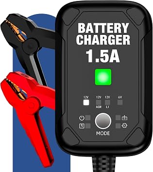 1.5A 6V/12V Automatic Car Battery Charger and Maintainer