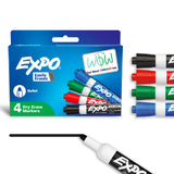 Dry Erase Markers, Low Odor Ink, Bullet Tip, 4 Count - Whiteboard, Calendar, Organization, Essential Supplies for Office, School, Classroom, Teachers