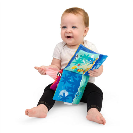 Baby Einstein Ocean Explorers Ocean Opposites Soft Activity Book, Sensory Cloth Book with Textures & Mirror, 0-36 Months