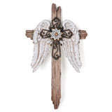 Home Decor Rustic Angel Wings Crosses Wall Décor 12" H Wall Cross