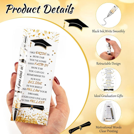 120 Pcs Graduation Gifts Bulk Class of 2026 Graduation Party Favors, 30 Ballpoint Pens 30 Bookmarks 30 Keychains 30 Organza Bags for University College Middle Senior High School Graduates Grad Party