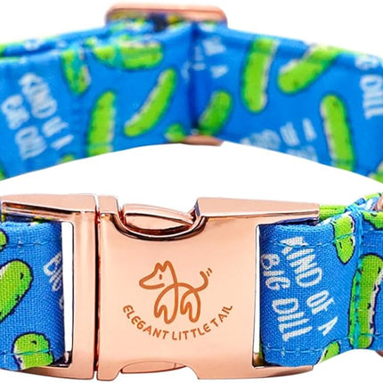 Elegant little tail Dog Collar, Blue Bear Pattern Pet Collar Durable Cute Dog Collars Male or Female Pet Gift Adjustable Dog Collar for Small Dogs