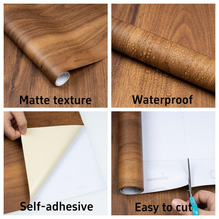 Wood Contact Paper Peel and Stick Wood Grain Wallpaper for Countertops