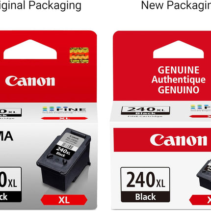 Canon PG-240 XL Genuine Black Ink Cartridge, Compatible with MG2120/3120/4120, MX512/432/472/372/392/522/532/452, MG2220/3220/4220/3520/3620, TS5120