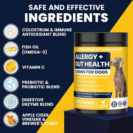 Dog Allergy Chews Probiotics for Dogs Yeast