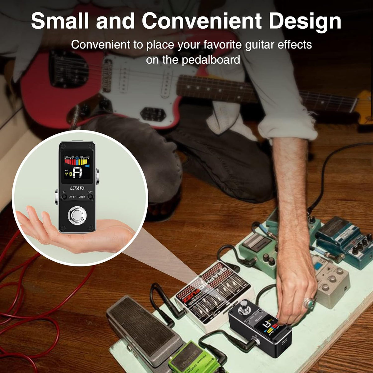 Guitar Tuner Pedal with True Bypass for Electric Guitar and Bass - photo 3