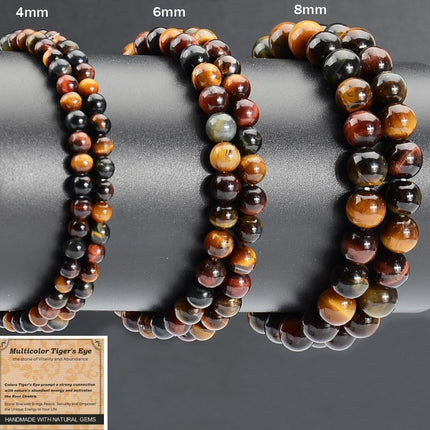 MASSIVE BEADS Handmade Yoga Stretch Elastic Bracelet Natural Stone Crystal Healing Power Energy Gifts for Unisex Adult 4mm 6mm 8mm 10mm