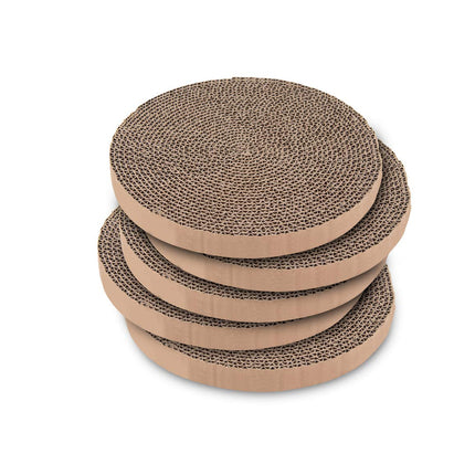 Spin n' Scratch Cat Scratch Pad Refill - Round, 5-Pack