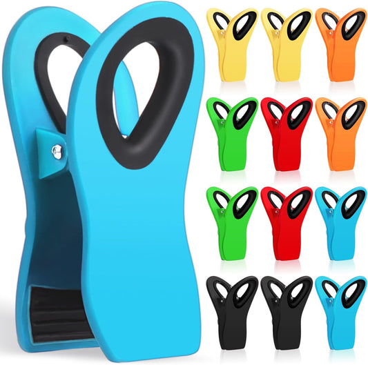 12 Pack Chip Clips Bag Clips, Magnetic Bag Clip for Food Storage Heavy Duty, Plastic Food Clip for Chips, Snack
