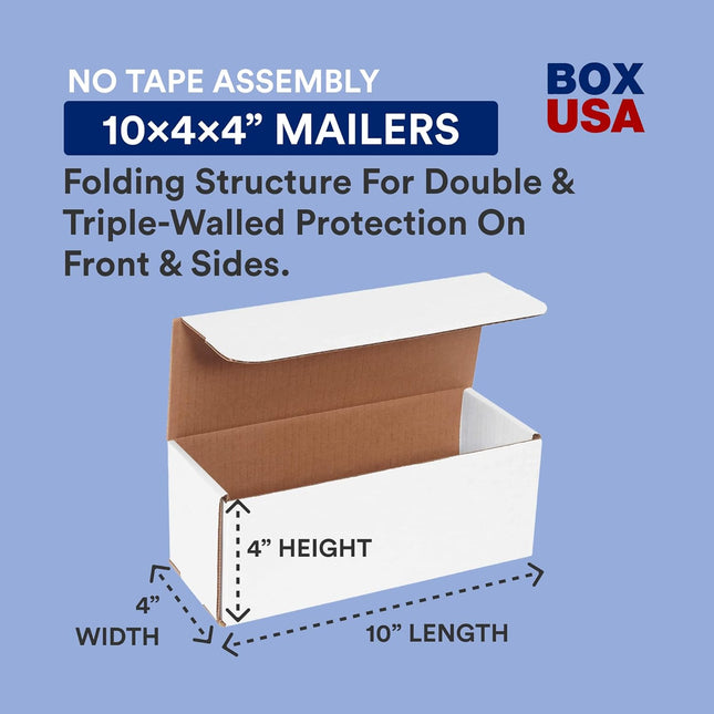 Small Shipping Boxes 10 x 4 x 4 in, 50-Pack