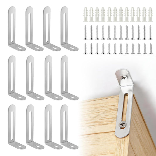 12 Pack Baby Proofing Anti Tip Furniture Anchors Kit
