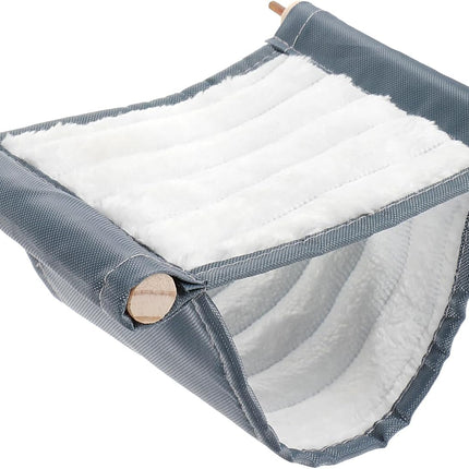Bremorou Bird Hammock for Cage Winter Warm Parakeet Bed Double Layer Bird Nest Parrot Bed for Cage Snuggle Hut Hamster Small Pets