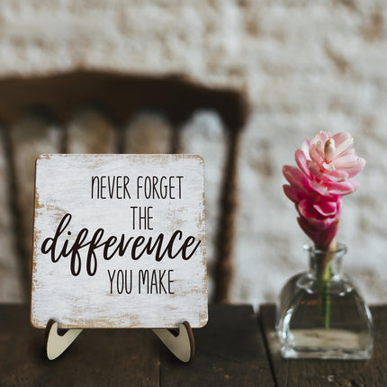 Placa decorativa motivacional de agradecimiento para escritorio con base de madera, regalo para empleados, jefe, mentor, líder o compañero de trabajo, letrero de madera inspirador para hogar u oficina, mesa o estantería