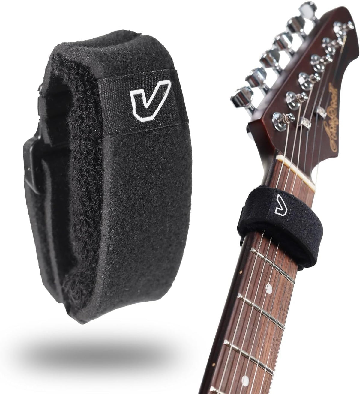 Small Black Fret Wrap & Guitar Mute for 6-String Guitar and 4-String Bass