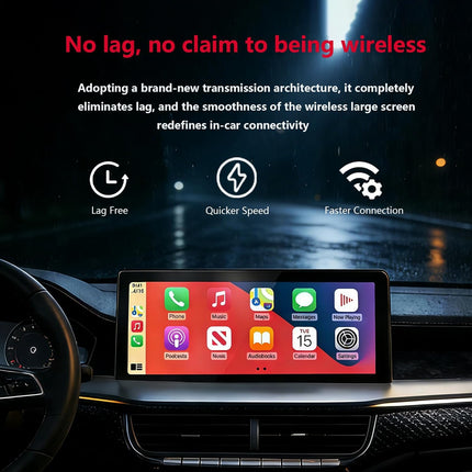 9.03" HD CarPlayScreen for Apple CarPlay & Android Auto, Featuring Mirror Link, Voice Control, Music Playback, GPS Navigation, Backup Camera, Bluetooth