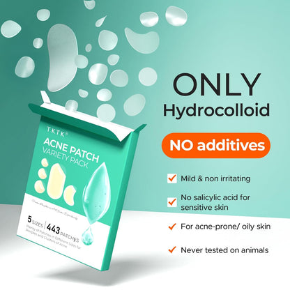 443 Count Pimple Patches for Face, Hydrocolloid Acne Patch Bulk - photo 5