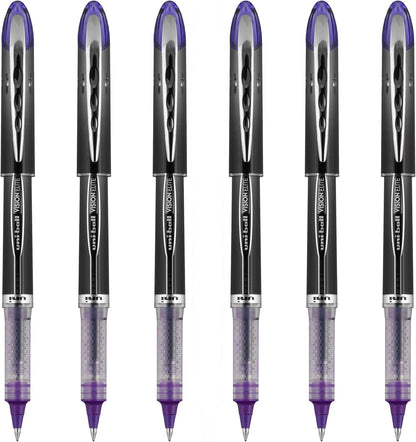 Rollerball Pen, Micro Point (0.5mm), Black Ink, 6 Pens - photo 4
