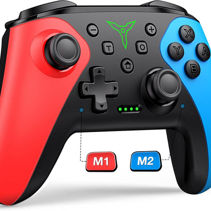 Wireless Switch Controller for Nintendo Switch/Switch 2/Lite/OLED Controller, Switch Controller with a Mouse Touch Feeling on Back Buttons, Extra Switch Pro Controller with Wake-up,Programmable, Turbo Function