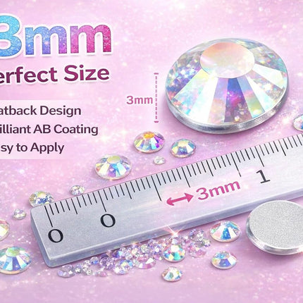 40000Pcs 40 Colors Jelly Resin Rhinestones Kit, 3mm Flatback AB Gems for Bedazzling Crafts, DIY Rhinestone Kit with 3pcs B7000 Glue, Dotting Pen & Tweezers for Clothes, Nails, Shoes, Makeup