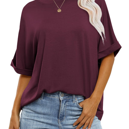 Womens Tops Summer Short Sleeve Oversized T Shirts 2026
